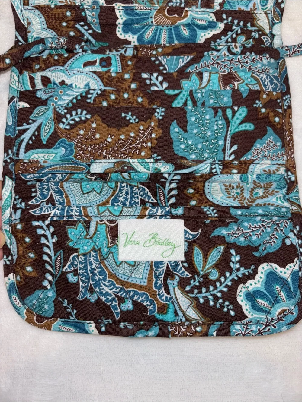New Vera Bradley Java Blue Wallet Crossbody RETIRED